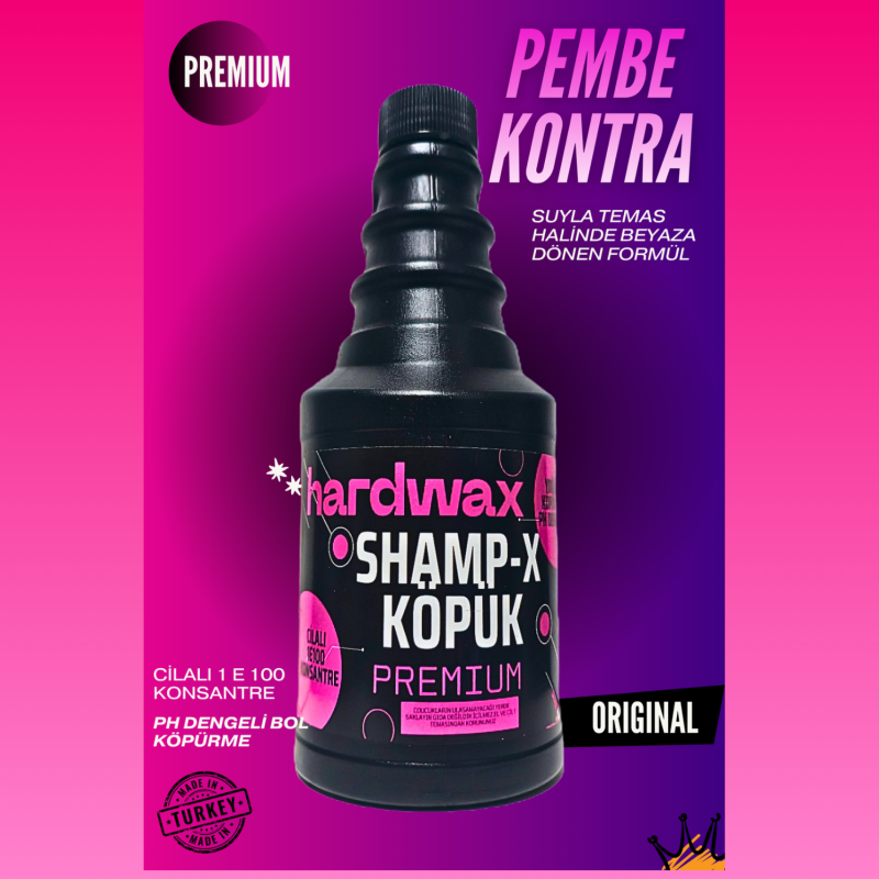 Shamp-x Köpük Cilalı Oto Yıkama Şampuanı Pembe Kontra Yeni Nesil 500 gr