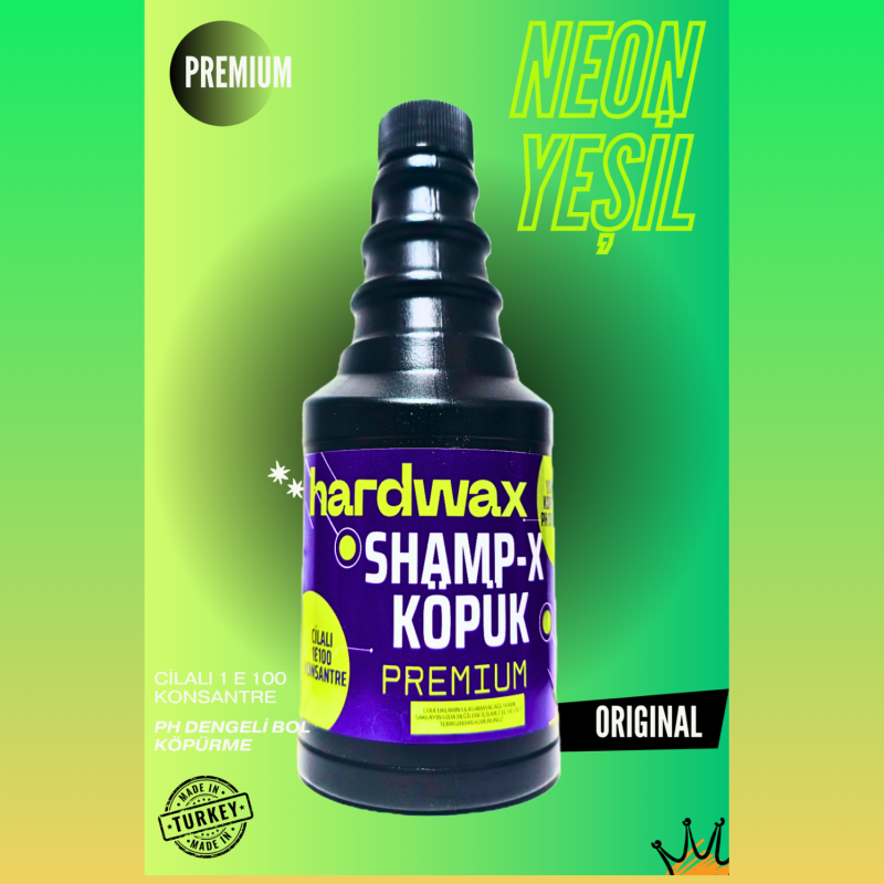Shamp-x Köpük Cilalı Oto Yıkama Şampuanı Neon Yeşil Yeni Nesil 500 gr
