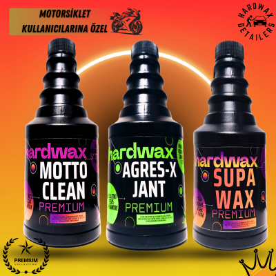 Motorsiklet Bakım ve Koruma Seti PREMIUM MOTTO CLEAN+AGRES-X+SUPAWAX
