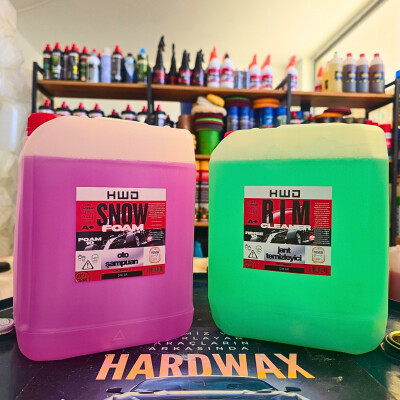2 x 5 kg - Hardwax Hwd Series Snow Foam Ph Nötr Oto Şampuanı Konsantre 5 kg + Rim Cleaner Jant Temizleyici konsantr 5 kg